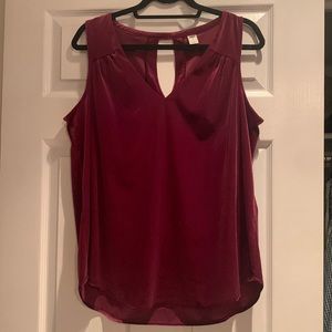 Burgundy Velvet Top
